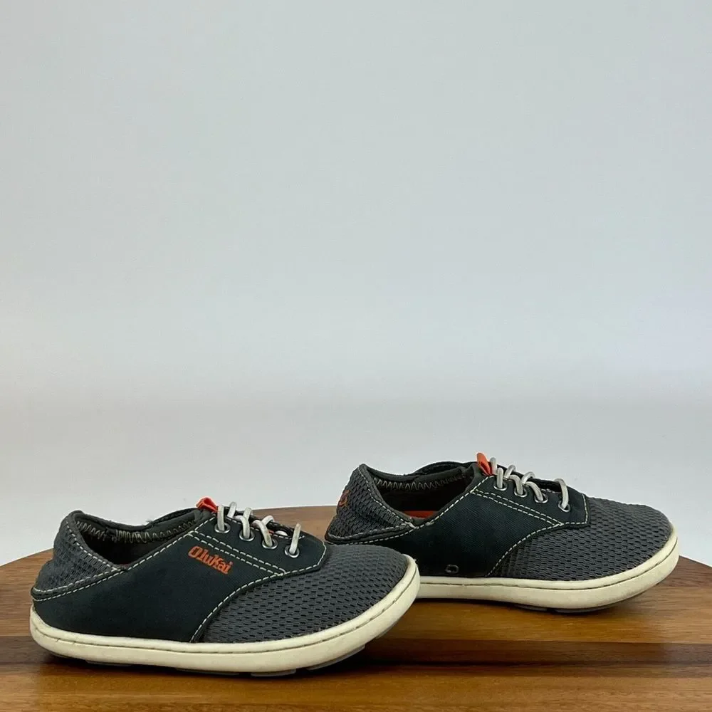Little Kids Olukai Nohea Moku Gray Mesh Slip On Loafers Shoes Sneakers Size‎ 9 C